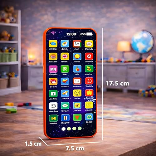 Image of Educationa Kids Phone - Rechargeable Toy for Kids with 24 Learning Modes | Talking Dummy Mobile for Boys & Girls Age 2-12 | Mobile Phone Toy with, Music & Games