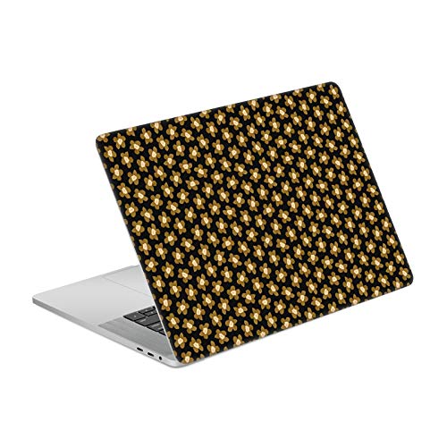 Vinyle Autocollant MacBook Pro A1707 A1990 Finition Or Noir Floral