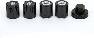 RC Wheel Rim Center Cap, 4Pcs RC Car Wheel Rim Center Cap M4 Nut for Traxxas TRX4 Axial SCX10 90046 D90 Tamiya RC Car(Black) Car Model Accessories