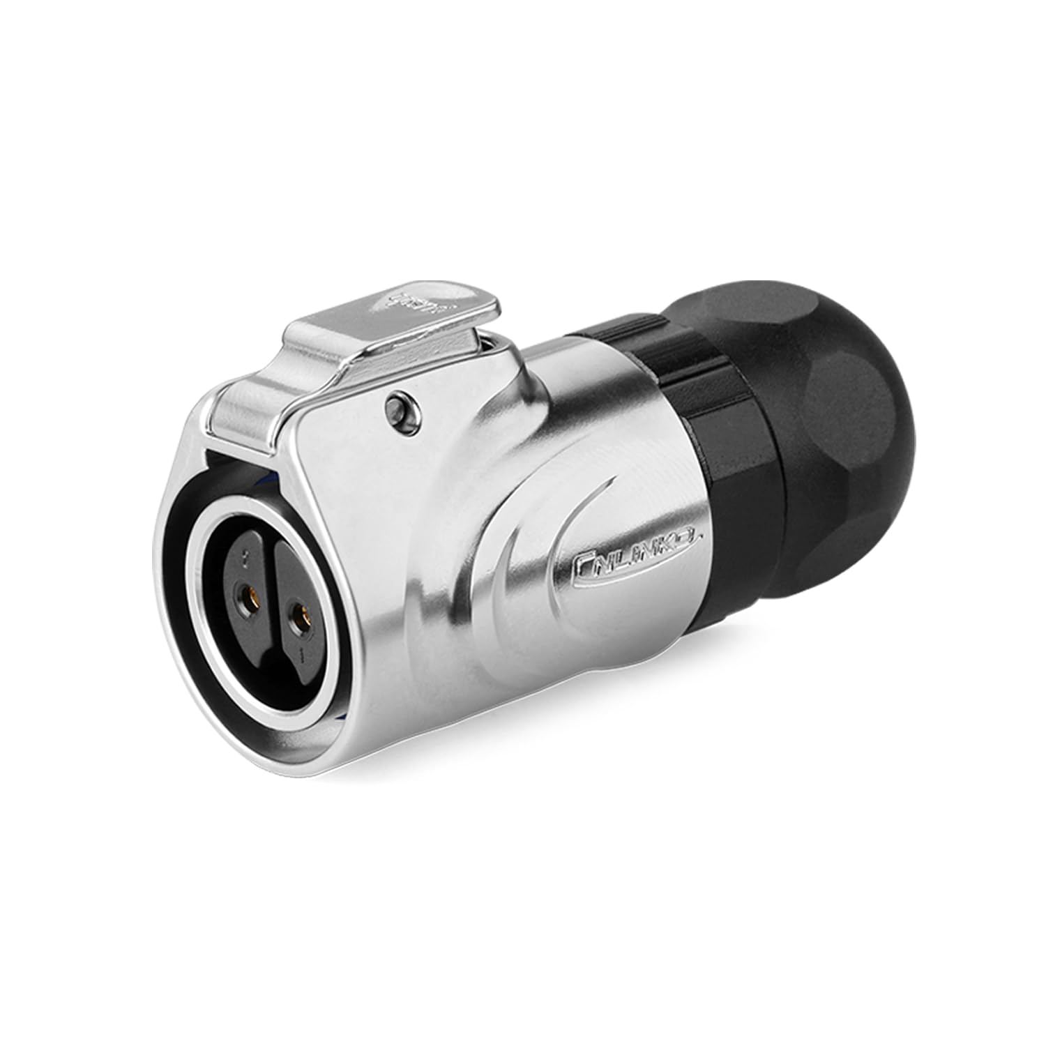 CNLINKO LP16 Rückseitige Montage Elektrischer Steckverbinder, 2-Polig | Metallgehäuse, Lötmontage, IP68 Wasserdichtes, Schnellkupplung, Luftfahrtstecker, für Automobilindustrie, Laserschneidanlagen