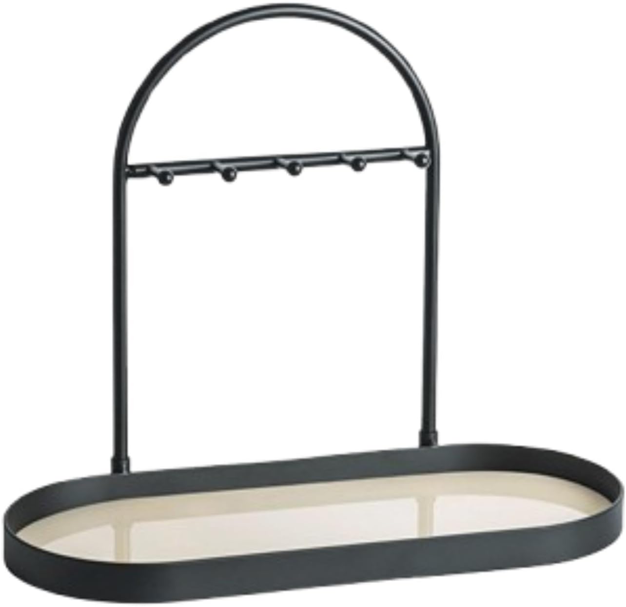 2セットジュエリー収納ラック 装飾 頑丈なキーホルダー 寝室 玄関 カウンタートップ用 ベージュ