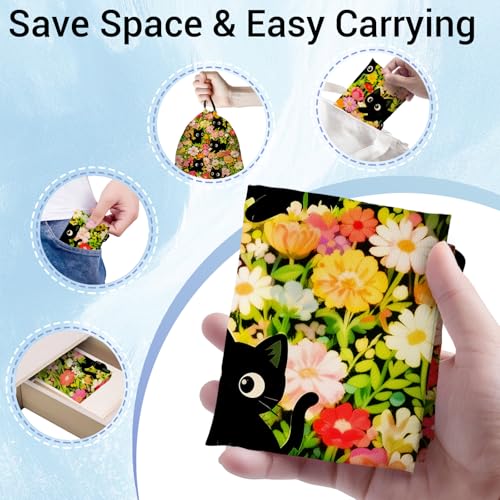 Image of Cat Grip Bag for Gymnast Colorful Blossom Small Gym String Storage Pouch Bag