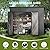 COMHOMA Shed Outdoor Storage Shed Metal,Lockable Doors Tool Sheds with Sloping Roof,Steel Garden Shed with Air Vent for Backyard,Patio,Lawn,Poolside(Grey,8'*4')