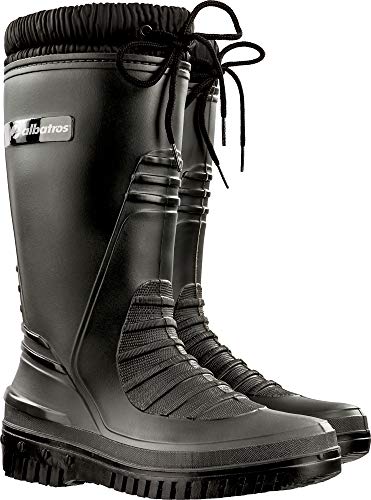 ALBATROS ARKTIS Winter Gummistiefel gefüttert - Größe 38 – wasserdichte Regenstiefel Damen und Herren – hohe Stiefel für Garten, Wald, Stall & als Jagd Schuhe – Outdoor Schuhe warm - grau