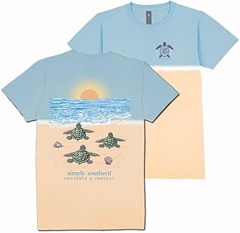 Simply Southern Save The Turtles Hatch Conserve & Protect Youth T-Shirt