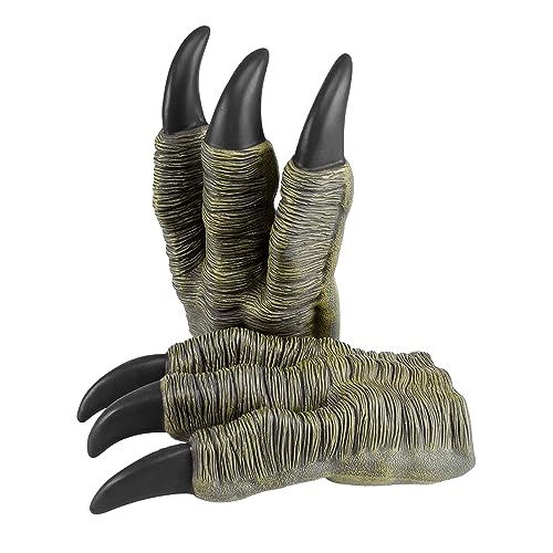 Adults Halloween Dinosaur Claws Gloves Realistic Tyrannosaurus Paw Themed Party Dino Toys Halloween Costume Props Dragon Finger Hand Puppets Animal Dress up Dinosaur Cosplay Hand Gloves for Women Men