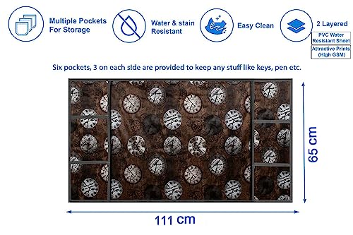 Image of Stylista Refridgerator top Cover Suitable for Samsung RT30C3442S9 /HL, 256 Liter Fridge, Dimension (WXD) 65x111 CM, Analog Pattern Coffee
