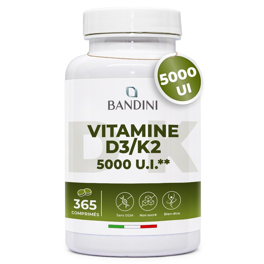 Bandini® Vitamine D3 K2 365 Comprimés