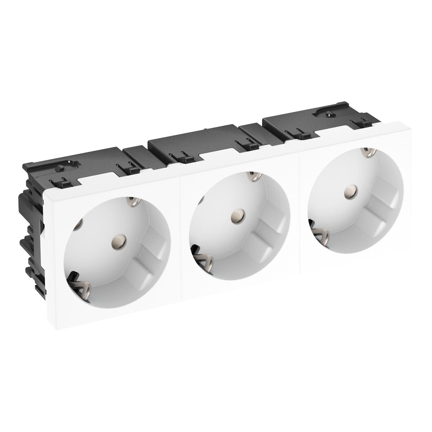 Prise triple 33° Connect 45 polycarbonate blanc STD-D3SC RW3 250V