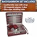 WE Games Backgammon Set, Board Games for Adults - Travel Games - Magnetic with Burgundy Leatherette Backgammon Board and Carrying Strap - Travel Backgammon Sets for Adults