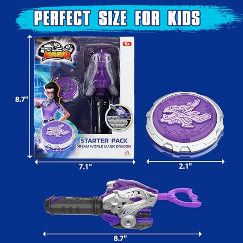 INFINITY NADO Bey Battling Blade Toys, Metal Brust Gyro Toys for Boys and Girls Age 5+, Battle Set with Spinning Top & String Launcher, Spinning Tops Boy Toys Kids Gifts, Dream World Magic Dragon