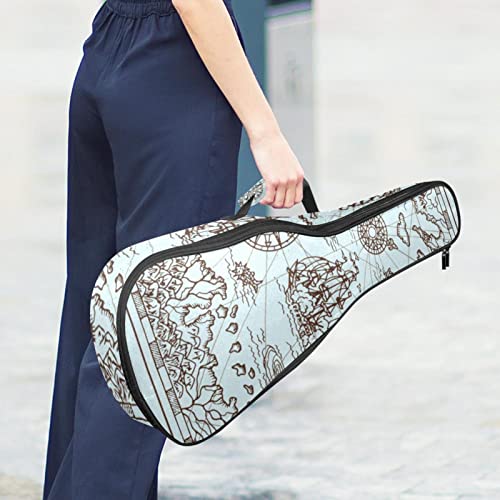 Sac rembourré pour ukulélé de concert protégeant des chocs quotidiens look pirate - 6