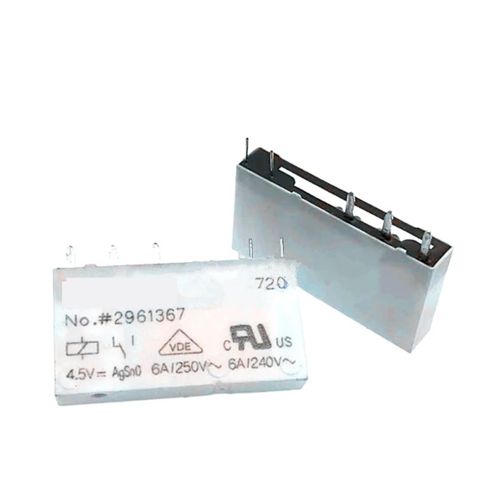Relais électromécanique 4.5V 2961367 composant DC4.5V 6A pour circuit imprimé