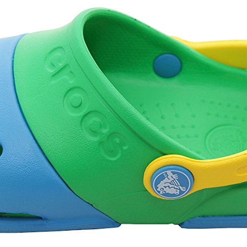 Image of crocs Kids Unisex Electro II Ocean and Grass Green Clogs and Mules - J3