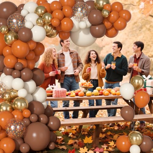 Image of Ouddy Life 157Pcs Fall Balloons Garland Arch Kit Thanksgiving Autumn Decor