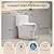 Compact One Piece Toilet, Dual Flush 0.8/1.28 GPF Elongated Toilet for Bathroom, Standard Toilet with Comfort Chair Seat, ADA Height 17.33",12" Rough-In