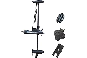 Black Haswing Cayman Trolling Motor with Wireless Remote Control and Foot Pedal