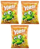YOKITOS Assado Feito de Milho Sabor Queijo 54 gr. 3 PACK | Cheese Flavored Corn Chips 1.9 oz.