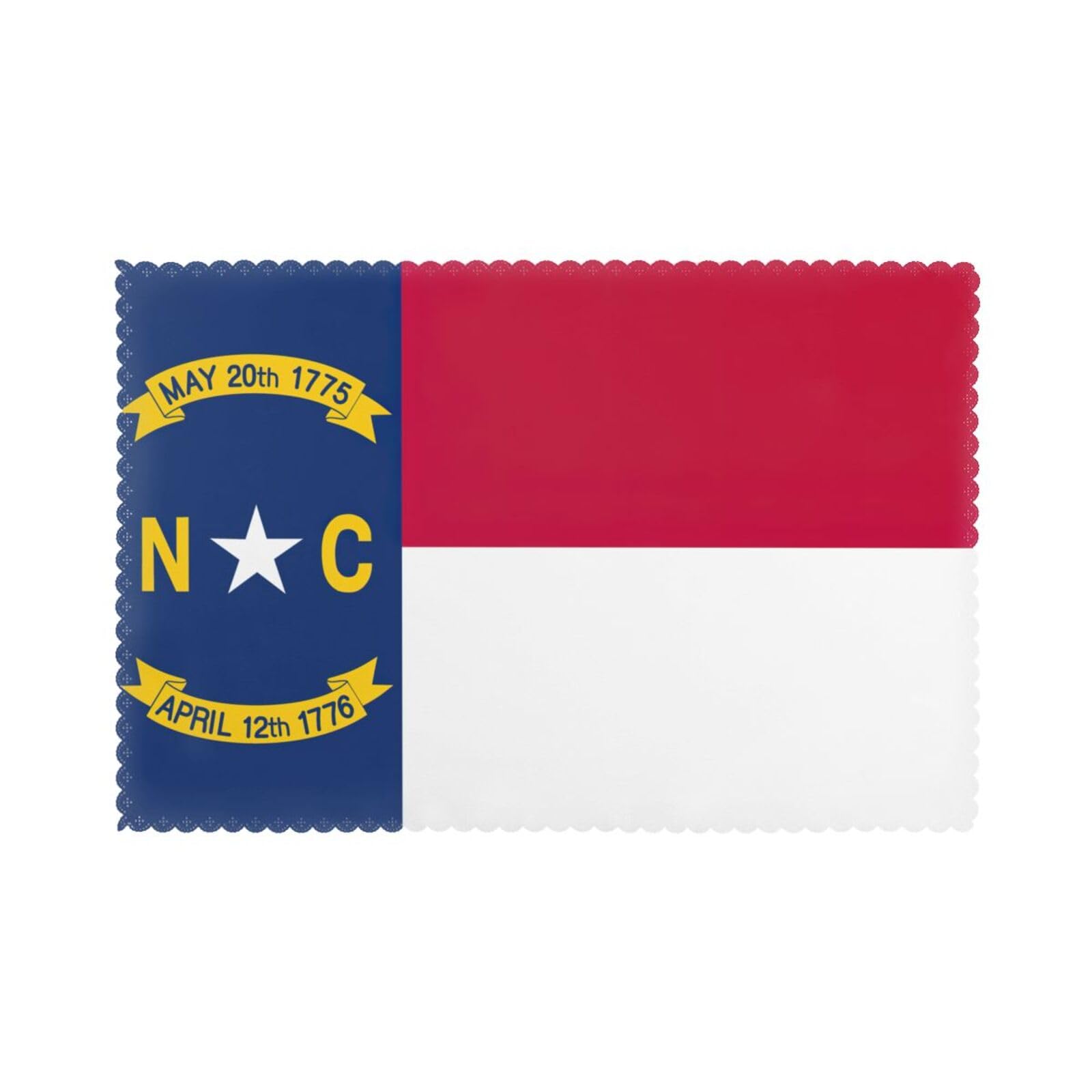 North Carolina state flag Print Placemats for Dining Table Set of 6 12x18 Inch Table Mats for Party Kitchen Dining.