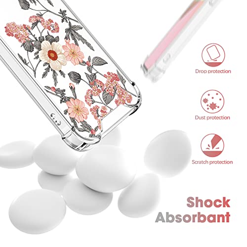 Cutebe Cute Clear Crystal Case For Iphone 13 6.1 Inch 2021 Released, Shockproof Series Hard Pc+ Tpu Bumper Yellow-Resistant Protective Cover With Design For Women, Girls #TOP4