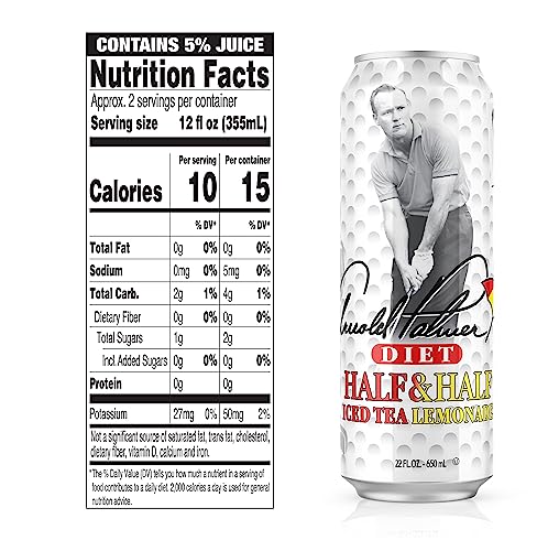 Image of AriZona Diet Arnold Palmer Half and Half - Big Can, 22 Fl Oz (Pack of 24)