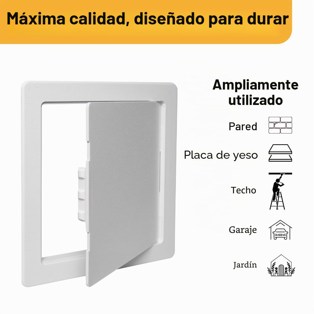 Proxinova 300x300mm Puertas de contadores, Plástico ABS, Gabinete y caja de fusibles, Paneles Ocultacion Cuadro Electrico, cables, medidores, tuberías, Queda al ras de la superficie