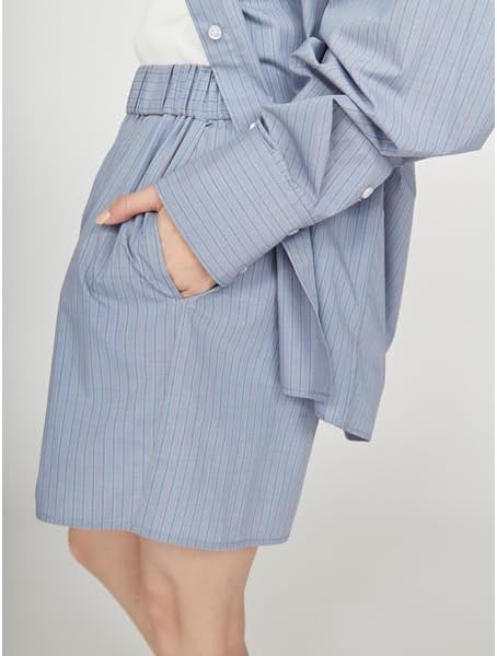 [エミ] ストライプイージーハーフパンツ 13WFP252056 レディース