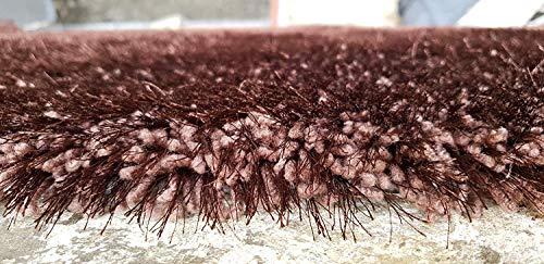 Image of Tauhid Carpet Handmade Super Soft Shag Carpet Rug Microfiber Area Carpet Rug for Living Room, Bedroom, Home Decor 2x5 feet Runner Brown.