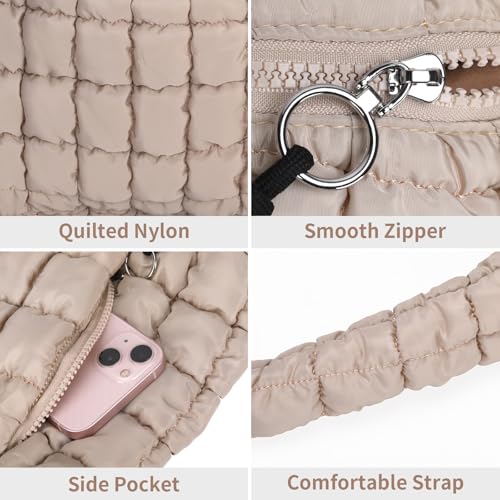 Puffer Tote Bag for Women - Large Quilted Crossbody Handbag - Lightweight Shoulder Hobo Bag - Soft Puffy Carryall3