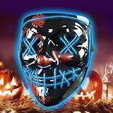 【Interessante-Geschenk】¡Muy adecuado para el mejor regalo para hombres, mujeres, niños y niños! La máscara LED de halloween se puede utilizar en muchas ocasiones, para fiestas, halloween, mascarada, festival de música de carnaval, discoteca, club, cumpleaños y otras actividades.