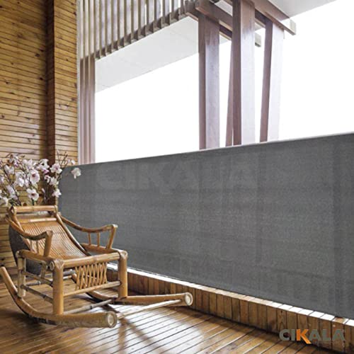 Tela Cerca CK200 Privacidade Com Acabamento Cor Cinza Proteção Shade Metro Linear 200G/M² 4x1