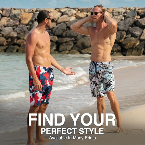 Image of Kanu Surf Men's Big Viper Extended Size Stripe Swim Trunk