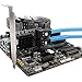 SHINESTAR SATA Card 4 Port with SATA Power Splitter Cable & 4 SATA Cables & Low Profile Bracket, Non-Raid, Boot as System Disk