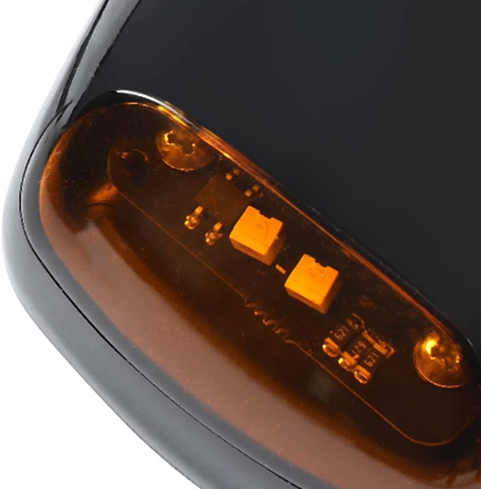 HECASA LED Cab Roof Lights Compatible with 2015-2019 Chevrolet Silverado Sierra 2500 HD 3500 HD Replacement for 23463750 22794642 Cab Marker Top Clearance Marker Running Lights Smoke Lens Amber Light