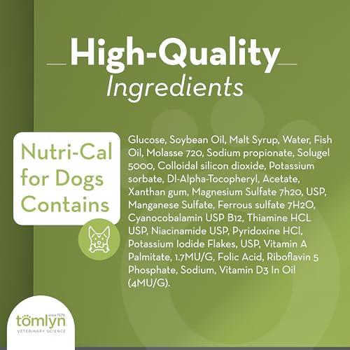 Tomlyn High Calorie Nutritional Gel for Dogs, (Nutri-Cal) 4.25oz (4 Pack)