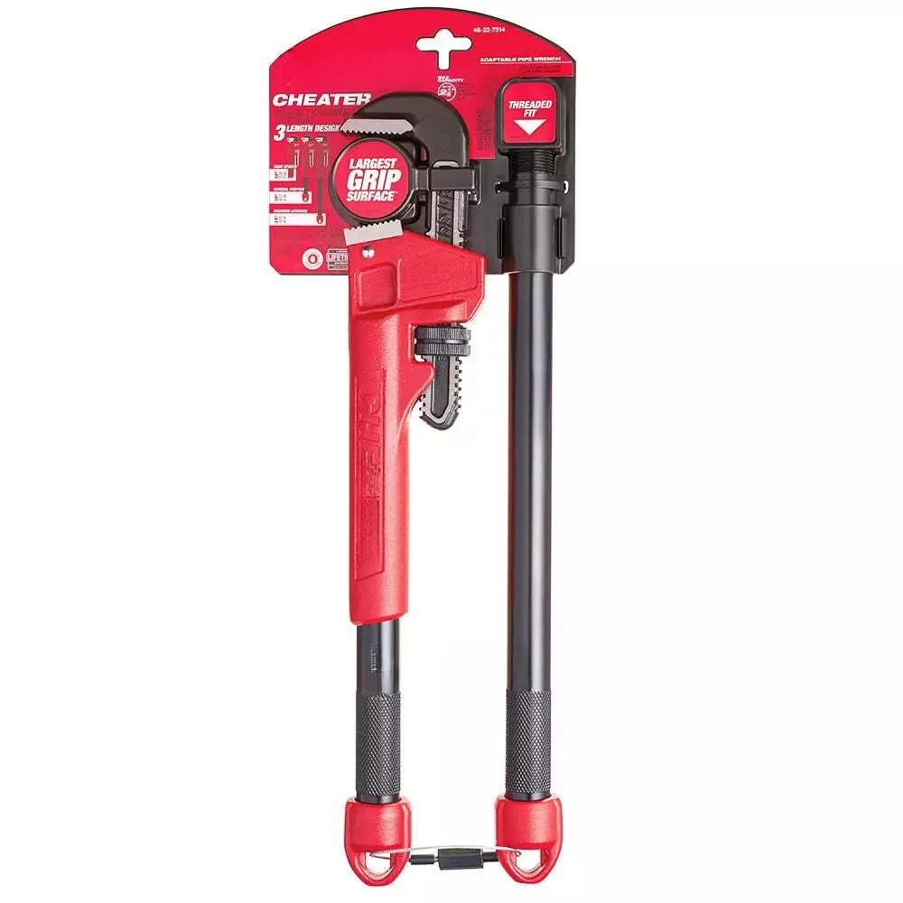 48-22-7314 for Milwaukee 21.80-Inch Steel Ergonomic Overbite Cheater Pipe Wrench