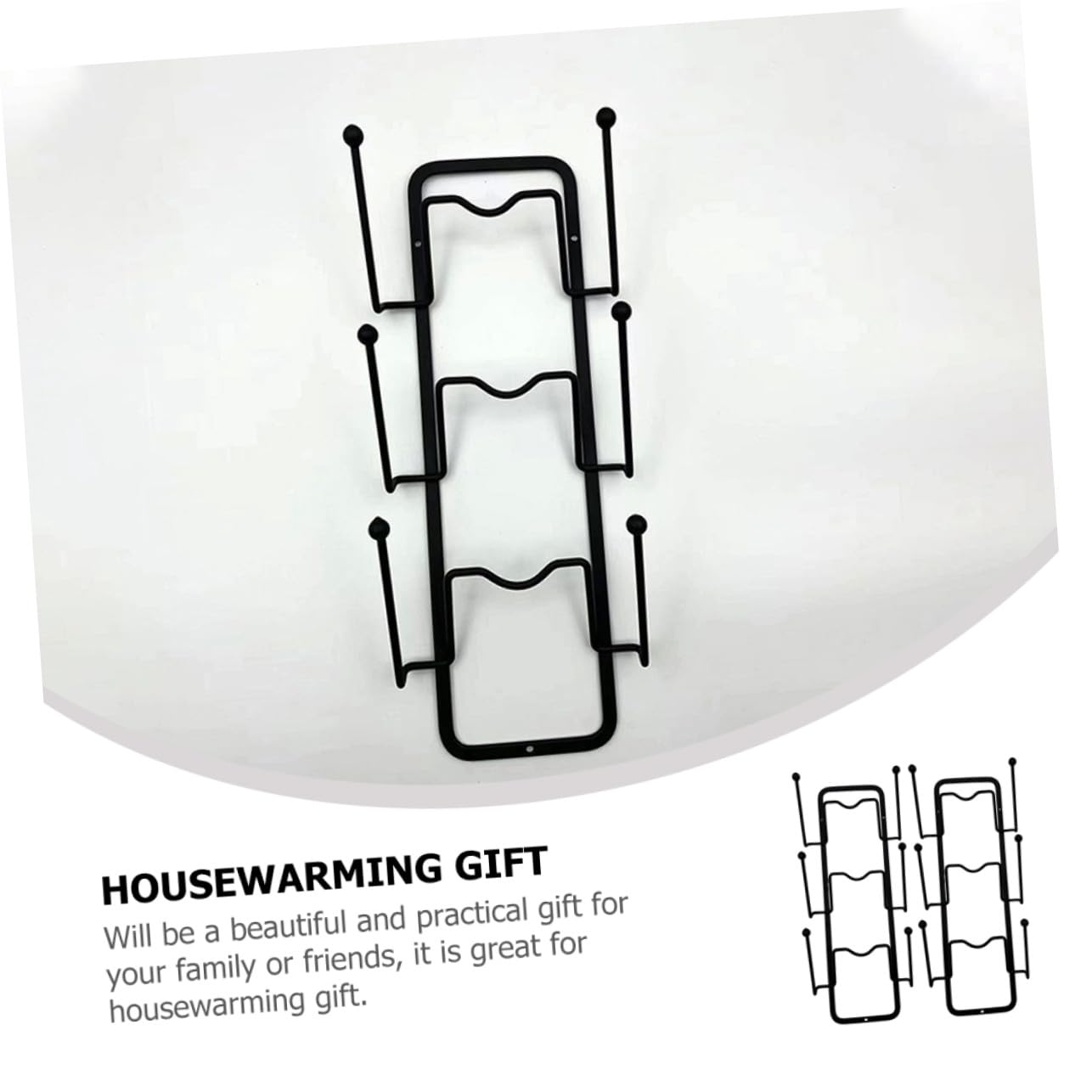 UKCOCO Support de Couvercle de Casserole Organiseur Mural Pratique Lot de 2 Pièces en Acier Carbone Noir, Porte-couvercle Délicat sans Perçage pour Rangement la Cuisine