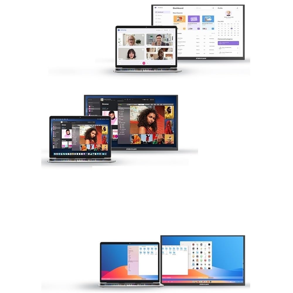 Monitor portatile con schermo esteso HD 1920 * 1080P da 23,8 pollici Monitor per Smart Working