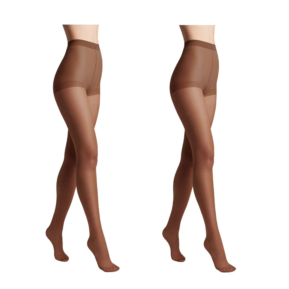 Conte elegant 2-pack damskie trwałe rajstopy półmat - Damskie delikatne rajstopy z zaznaczoną częścią majteczkową - Jednolity kolor SOLO 40.