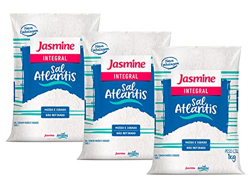 Kit 3 Sal Não Refinado Integral Atlantis Jasmine 1Kg