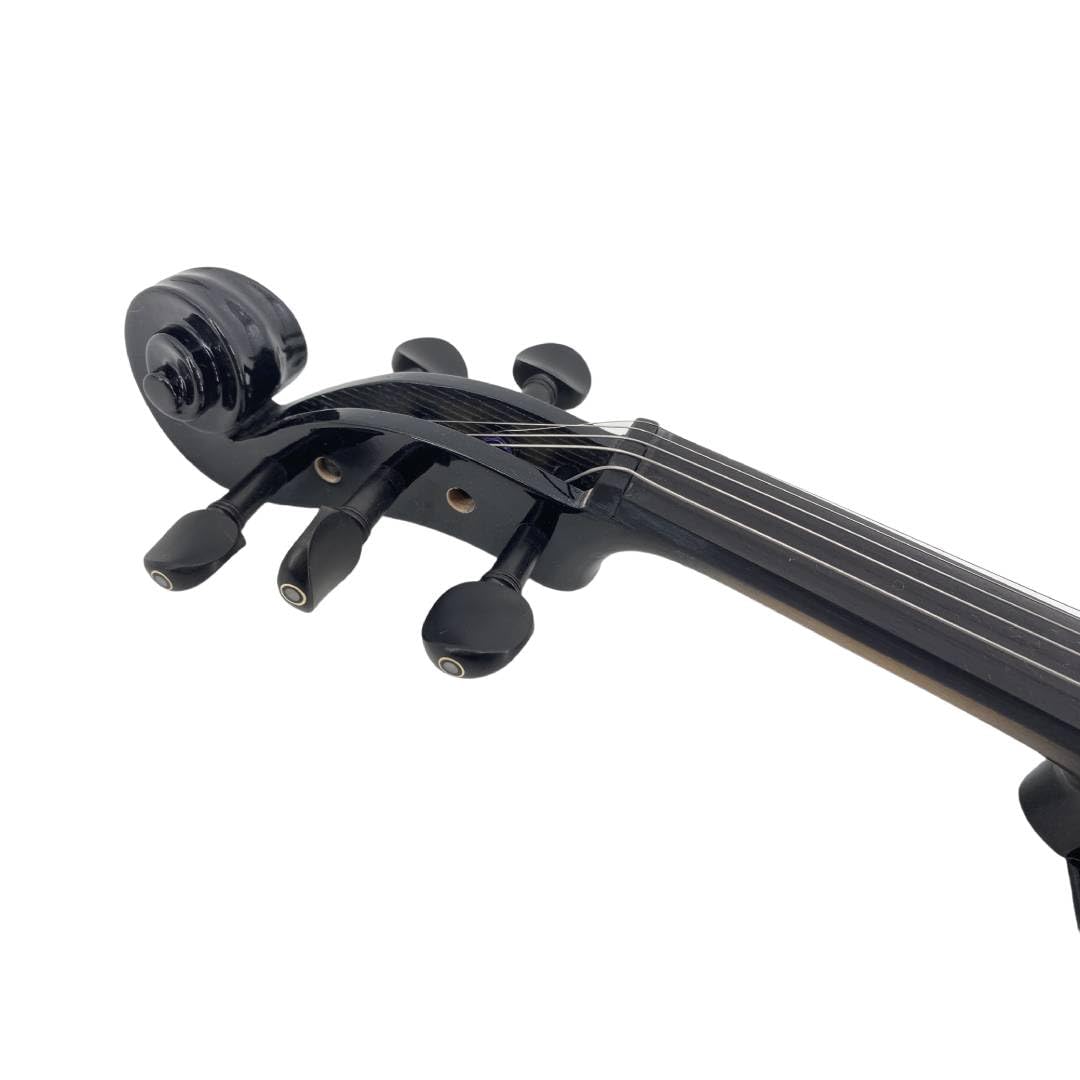 Violino elettrico a 5 corde, violino silenzioso 4/4, set completo con custodia da trasporto per studenti, principianti e adulti, stile EV8 (nero, 5 corde)