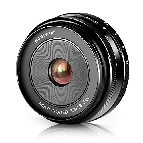 Neewer 28mm f/2.8 Manual Focus Fixed Lens for Olympus M43 Digital Cameras