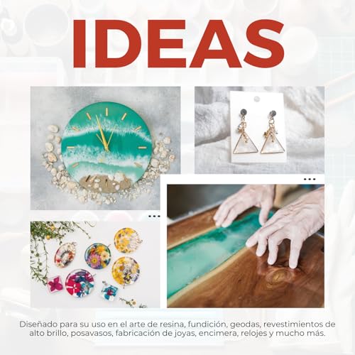 Resina Epoxi Transparente 1,6kg para Manualidades y Joyería - Fernando Cortés