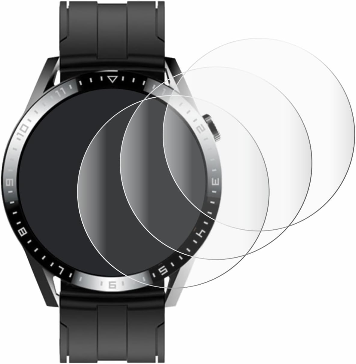 (4 Pack Full-Screen Protection Film Compatible with Tracer Smartwatch SM9 Full Cover Screen Protector 3D Curved [Edge to Edge, Scratch Proof]