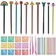 WEBEEDY 12 Set DIY Mini Radiergummi Bastelset Erwachsene DIY Mini Bleistift Radiergummis Spielzeug Set enthält 6 Farben Radiergummi Ton 12 Farben Bleistifte 3 Töpferton Werkzeuge
