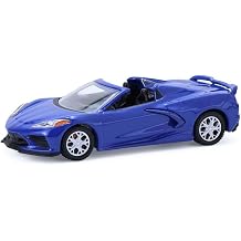 Greenlight Collectibles 13370-E Muscle Series 30-164 Scale Diecast Model - 2021 Corvette Stingray Convertible - Elkhart Lake Blue