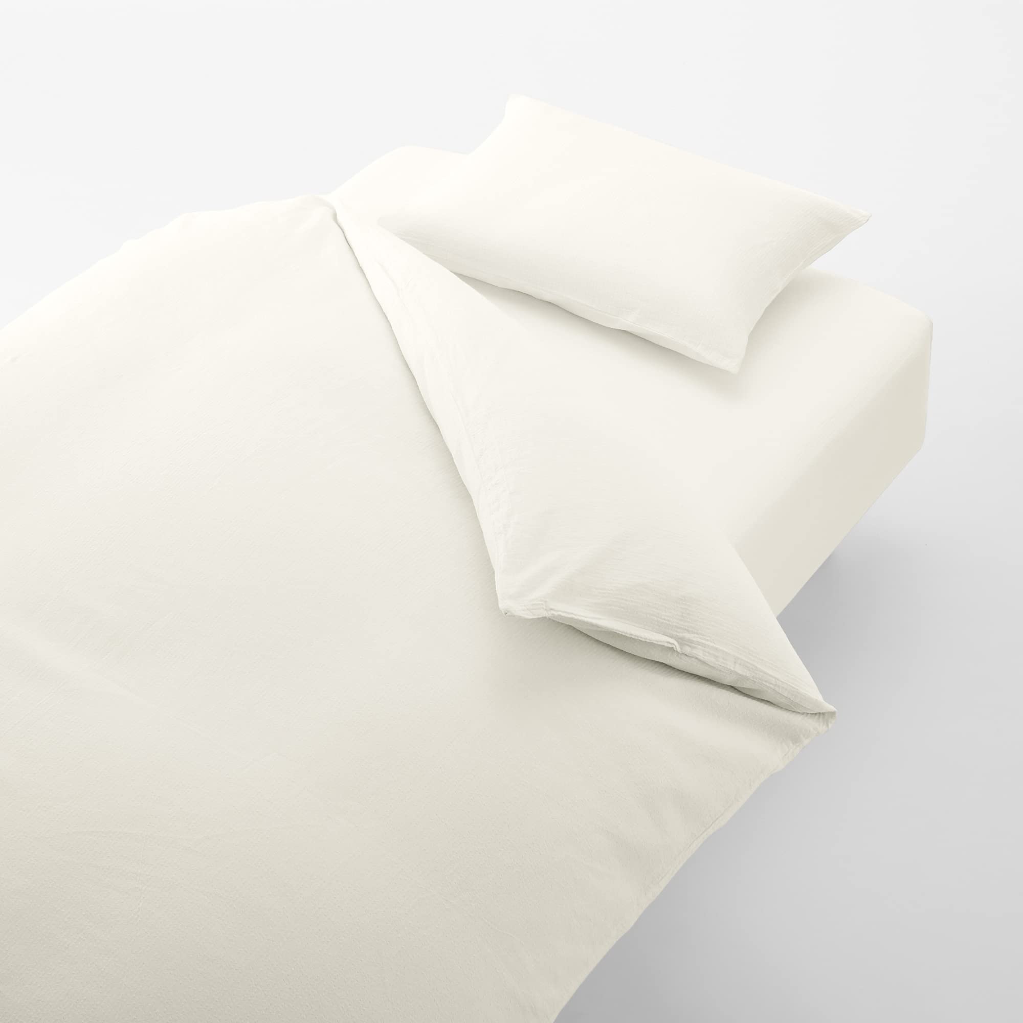 Amazon｜無印良品 紙使いしじら織掛ふとんカバー・Q/オフ白 210×210cm