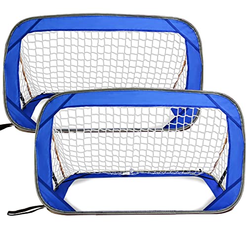 Kapler Fußballtore 2er Set,Fussballtore für Garten Kinder,Pop Up Fussballtor,120x66x66cm Kleine Fußballtor,faltbar und zum Mitnehmen Cover