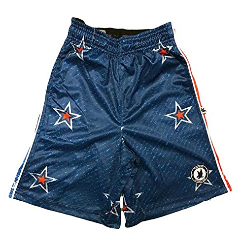 Flow Society Retro Star Boys Lacrosse Shorts | Boys Lax Shorts | Lacrosse Shorts For Boys | Kids Athletic Shorts For Boys Blue #TOP23