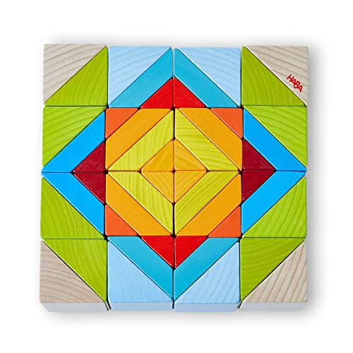 Mosaico 3D HABA 305459 con tarjetas de plantillas dobles para potenciar el ingenio espacial